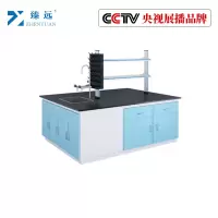 臻远操作台实验台化学试验桌 新款全钢中央台2米带水