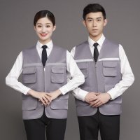 全安 工作服 环卫马甲背心 带反光条 灰色 (件)