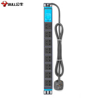 公牛(BULL)16A大功率PDU机柜插座/插线板/插排/排插/接线板 8位总控全长1.8米 GNE-108D