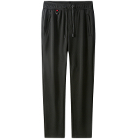 妖艺镂空丝滑设计运动裤男夏季薄款男裤 休闲冰凉黑色透气男士裤子889