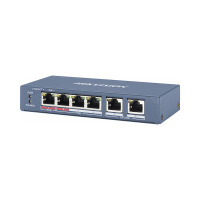 海康威视(HIKVISION)4口百兆远距离PoE交换机