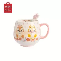 名创优品 (miniso) 奇奇蒂蒂系列茶具陶瓷杯女可爱小巧咖啡杯勺子杯485mL