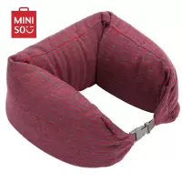 名创优品 (miniso) U型粒子枕-麻红创意玩偶