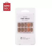 名创优品 (miniso) 芭比无痕指甲片美甲贴片贴纸ins 24片装[烟火清凉]