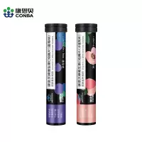 康恩贝维生素C泡腾片黑管2支(水蜜桃味+蓝莓味)