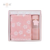初爱 YH002 新款樱花系列毛巾玻璃杯礼盒