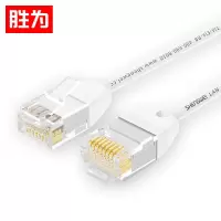胜为超六类网线CAT6A千兆万兆网络非屏蔽八芯双绞成品线 家用跳线5米白 LC-9050H