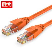 胜为 LC-6100D 六类网线纯铜千兆8芯双绞网络跳线10米高速彩色网络连接线千兆网线