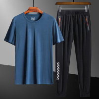 妖艺跑步运动套装男休闲男士健身服运动短裤速干短袖训练运动装