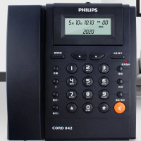 飞 利浦 普通家用/办公话机/来电显示/有绳话机/固定电话座机 CORD042(蓝色)