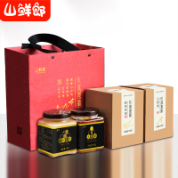 山鲜郎 蜂蜜小组盒(椴树雪蜜256g*1罐+土蜂蜜256g*1罐+小礼袋+勺子)