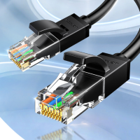 绿联网线 家用超6六类千兆黑色圆线 1.5M