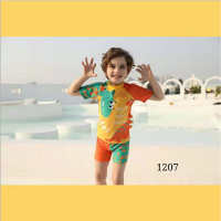 小恐龙男童分体泳衣