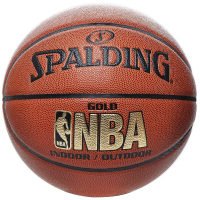 斯伯丁(SPALDING)74-606Y篮球NBA金色经典7号比赛耐磨防滑PU蓝球