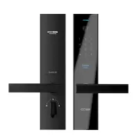 德国ICCSSI艾栖指纹锁K7防盗门家用指纹密码锁wifi电子锁智能锁 K7雾砂黑/三年质保/免费安装