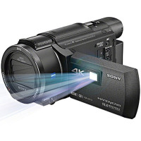 索尼(SONY)FDR-AXP55高清4K数码摄像机录像机 带投影 内置64G存储 单机身 官方标配