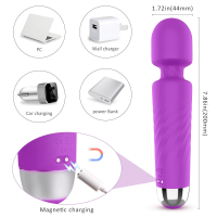 苏宁宜品 斯Han德 电动按摩器磁吸充电18频女用震动棒 紫色