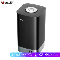 公牛（BULL) 智立方立式USB插座 收纳插座超功率抗电涌保护插座分区单独控制 全长1.8米 GN-F133U