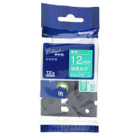 兄弟/Brother 标签机色带原装 绿底白字 12mm