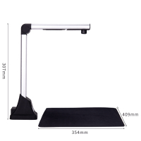 得力(15155高拍仪 扫描仪银色 1000万像素高拍仪 A4幅面高清高速扫描仪 自动纠斜高速身份证识别仪