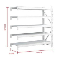 货架仓储货架家用仓库重型货架储物架置物架子 承重500KG白色副架1.5米四层重型 2000*600*1500mm