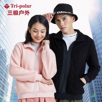 Tri-polar 秋季情侣款休闲外套 暗夜黑2XL TP8362 件