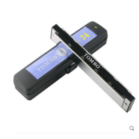 通宝TOMBO经典款入门C调24孔复音口琴6624