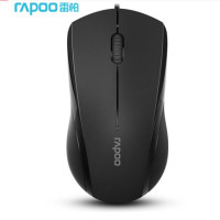 雷柏 N1200有线鼠标办公鼠静音鼠标对称鼠标笔记本鼠标电脑鼠标黑色