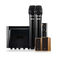 联想(Lenovo)小新点歌机 BK10 无线双话筒麦克风 ktv影院音响套装点歌机 黑色