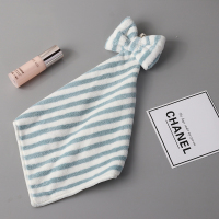 新款时尚 条纹 小方巾 柔软细条纹强吸水面巾条纹蝴蝶方巾
