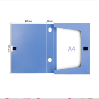 77 得力5683 55mm 文件盒档案盒 蓝色