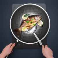 苏泊尔(SUPOR)EC30JC02蜂窝晶纹复合钢304不锈钢防粘炒锅30cm