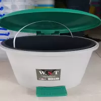 WST 垃圾桶 12L 脚踏式圆形桶(一个装)