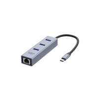 艾德生 USB转网卡 USB 3.0hub带千兆网口 typec转USB 3.0网卡