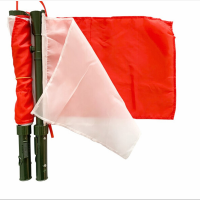 红白旗 多功能信号指挥手旗单兵训练双面双色指挥旗(带口哨)