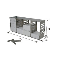 精骐(IncuShaker)存放2英寸、3英寸和3.75英寸高度标准盒的立式冰箱分隔架---UFMC系列UFMC-33