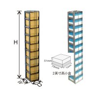 精骐(IncuShaker)存放2英寸高小盒的卧式冰箱和液氮罐分隔架---MCF系列MCF-11-2