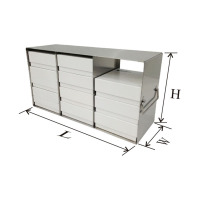 精骐(IncuShaker)存放2英寸、3英寸和3.75英寸高度标准盒的立式冰箱分隔架---UF系列UF-306