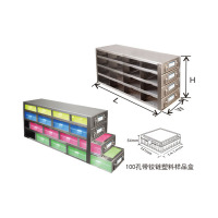 精骐(IncuShaker)存放100 孔带铰链塑料样品盒的立式冰箱分隔架---UDFHT系列UFDHT-24
