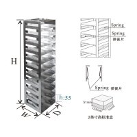 精骐(IncuShaker)带弹簧片存放2英寸标准纸盒的卧式冰箱和液氮罐分隔架---CF系列CF-12-2-S