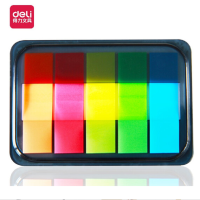 115 得力(deli)200张5色荧光膜指示标签贴 44*12mm抽取式