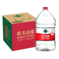 农夫山泉(NONGFU SPRING) 纯净水 饮用水 饮用天然水 矿泉水 5L/桶 4桶/箱（一箱装）