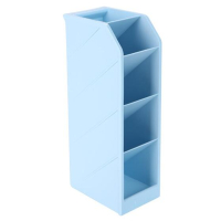 晨光(M&G) ABT98476 蓝色斜插式笔筒 学生办公通用桌面收纳盒 单个装