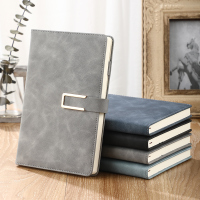 定制A5羊巴皮商务办公记事本 深蓝