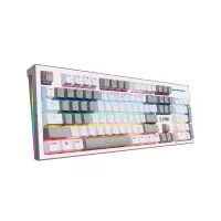 微星(MSI)GK50Z 高特机械键盘 青轴 RGB光效 宏驱动 有线 游戏电竞办公键盘 104键 电竞键盘 40度灰色