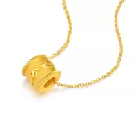 BF璀尚珠宝 硬金六字真转运珠 黄金足金吊坠 BFD0075