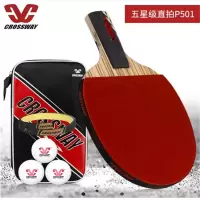 克洛斯威五星六星乒乓球拍直拍横拍专业级单球拍套装竞技乒乓球拍TTR500 5星横拍