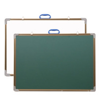 挂式小黑板儿童绿板粉笔写字板60*90双面磁性白板家用教学黑板墙.