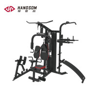 悍德森HS6401三人综合训练器/蹬腿结构健身器材