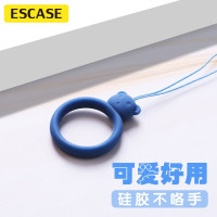 ESCASE 手机链挂绳相机短手腕绳硅胶钱包U盘钥匙证件挂饰软款苹果15华为mate60pro小熊款ES-XR2 蓝色